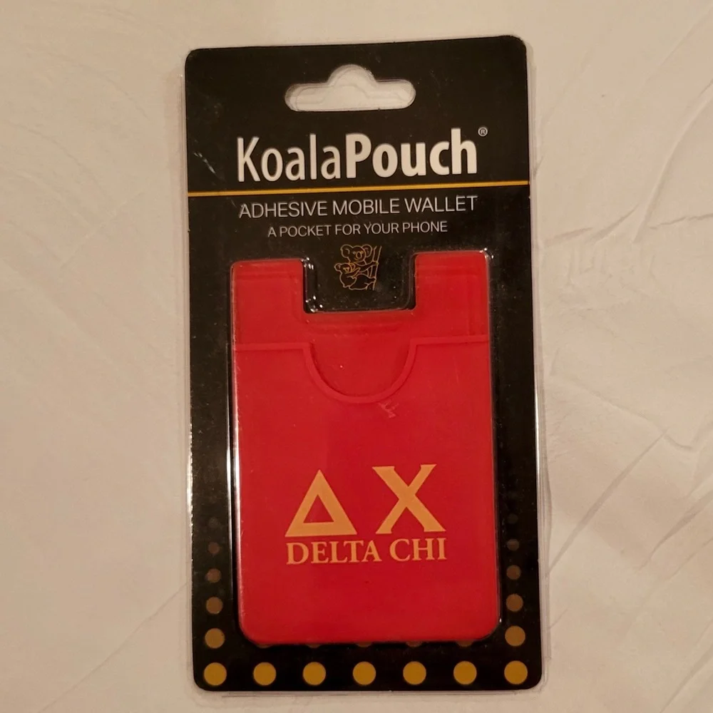 NIP “DELTA CHI” Fraternity Koala Pouch Adhesive Mobile Wallet.
